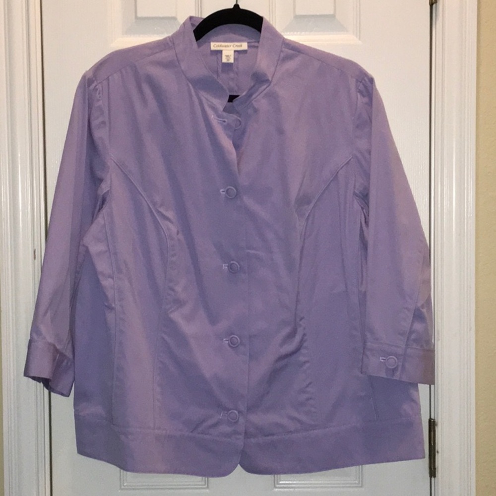 Curved Hem Canvas Jacket